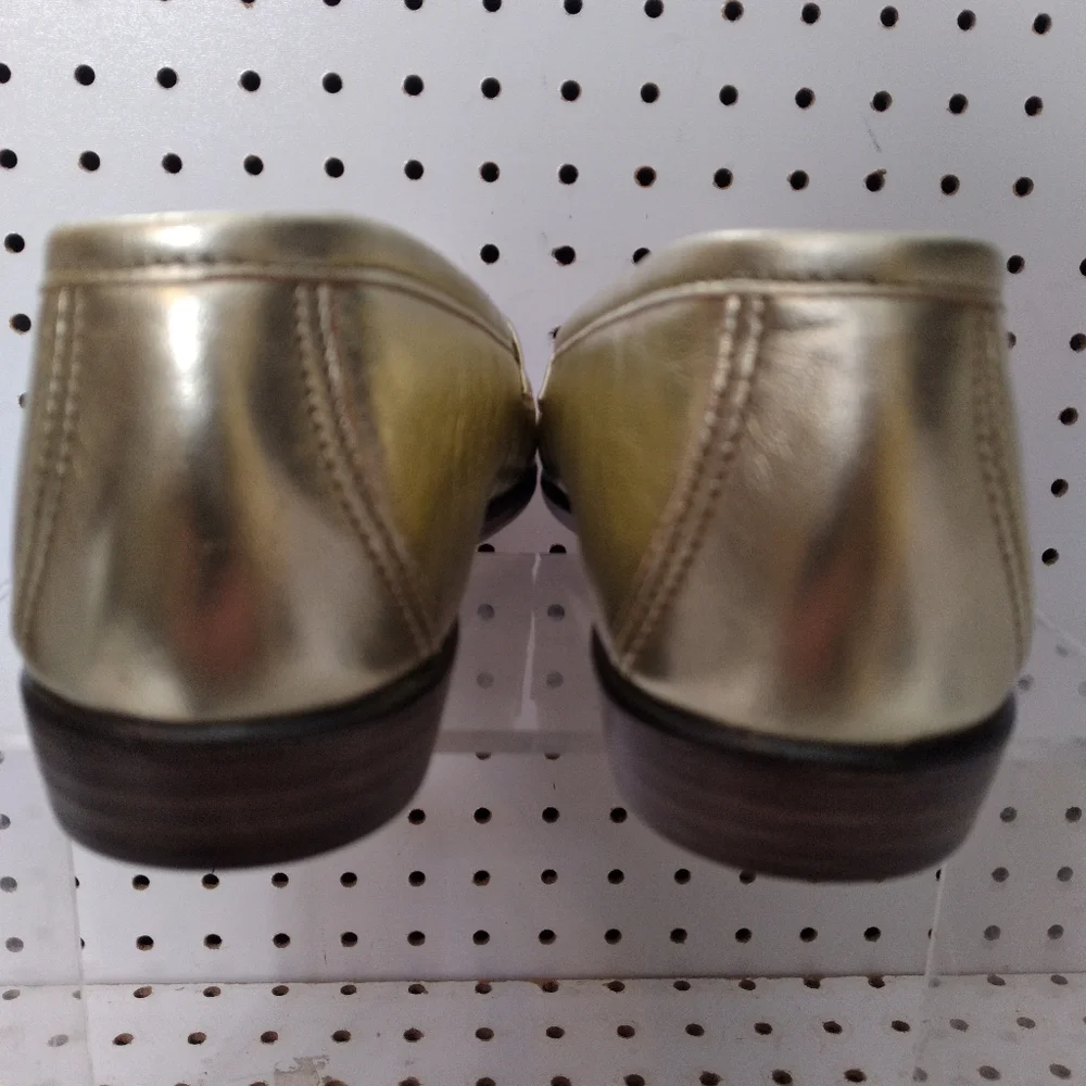 SAS Women's Comfort Loafers Leather Shoes Gold Flat Made In USA 🇺🇸 Sz 8 - Picture 8 of 15